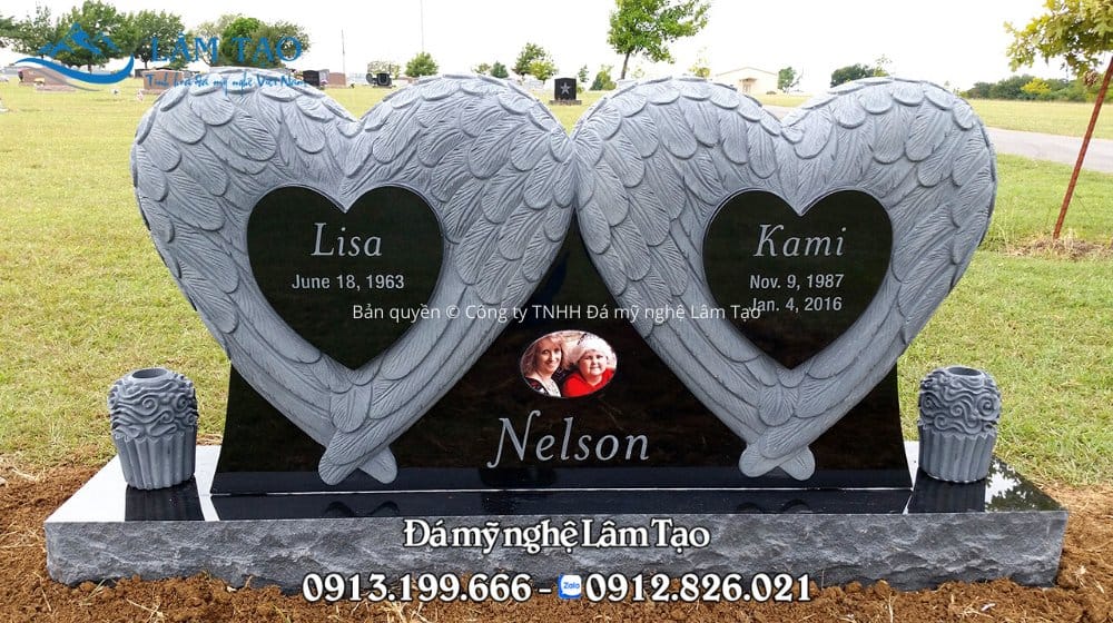hình ảnh mộ đá granite đen
