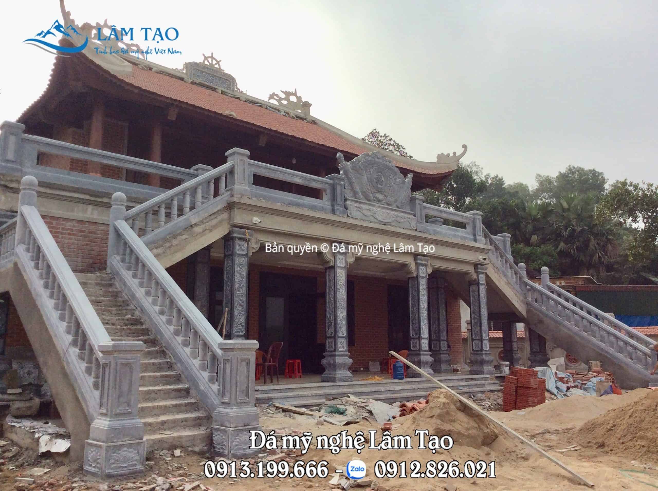 Thi công các hạng mục bằng đá tự nhiên cho Nhà thờ Họ tại xã Sơn Trà, huyện Hương Sơn, Hà Tĩnh