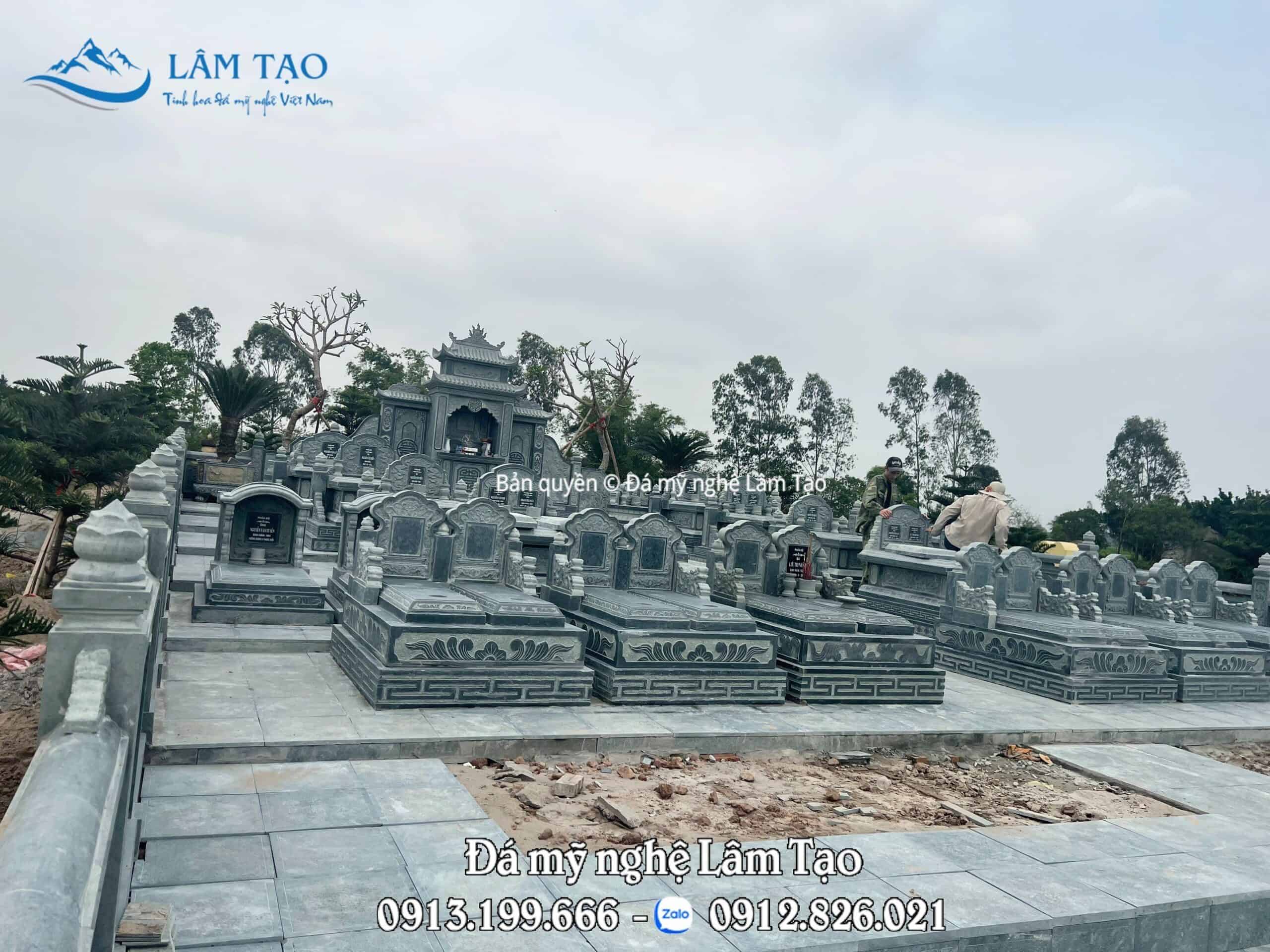 Hoàn thành khu lăng mộ đá xanh rêu cao cấp tại Mỹ Hào, Hưng Yên